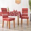 Christmas Chair Covers 4 Pack, Reindeer Soft Stretch Chair Slipcover for Dining Room, Kitchen,Stretch Removable Dining Chair Slipcovers Protector