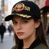 Soviet Union Letters Embroidered Cotton Baseball Cap Adjustable Fashion Outdoor Hat For Men And Women
