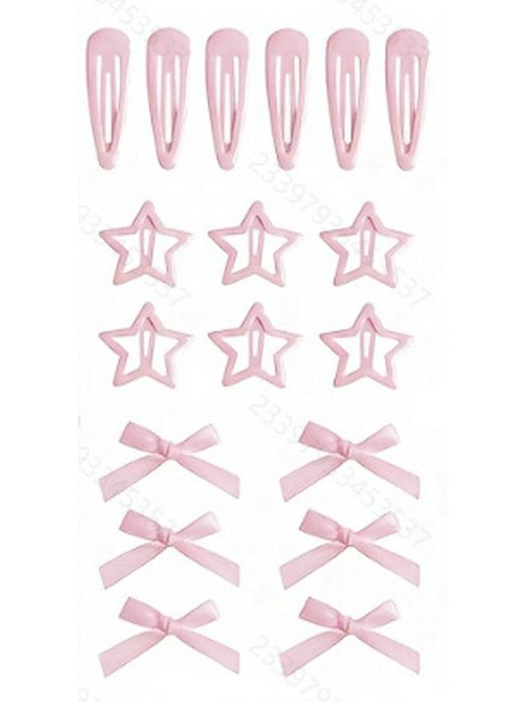 Ballet Style Ribbon Bow Duckbill Hair Clip Set – Sweet Christmas Braiding Accessories