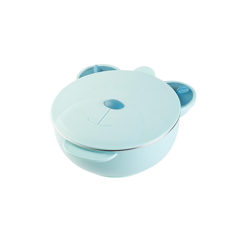 Cutlery Insulation Feeding Dinner Plate Lunch Box Baby Tableware Portable Suction Stainless Steel Bowl Kids Bento Box