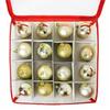 1 Box With 64 Room, Christmas Ornament Storage Box Xmas Storage Containers With Zippered and Handles, Christmas Ball Storage Box