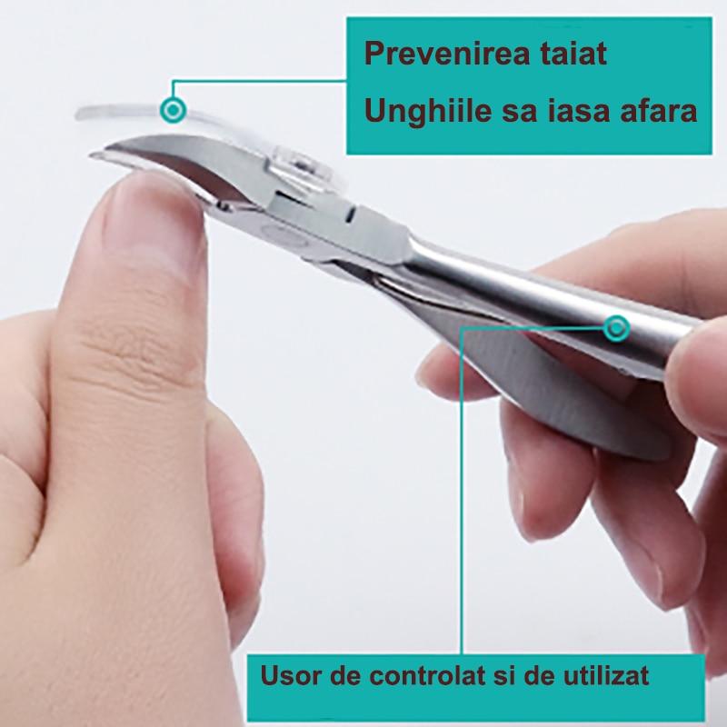 Stainless Steel Pedicure Kit 12 Pieces Professional Manicure Set Silver Portable Nail Care Tools