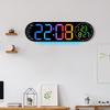 RGB Color-Changing Large Screen LED Wall Clock for Living Room - Model 6666R