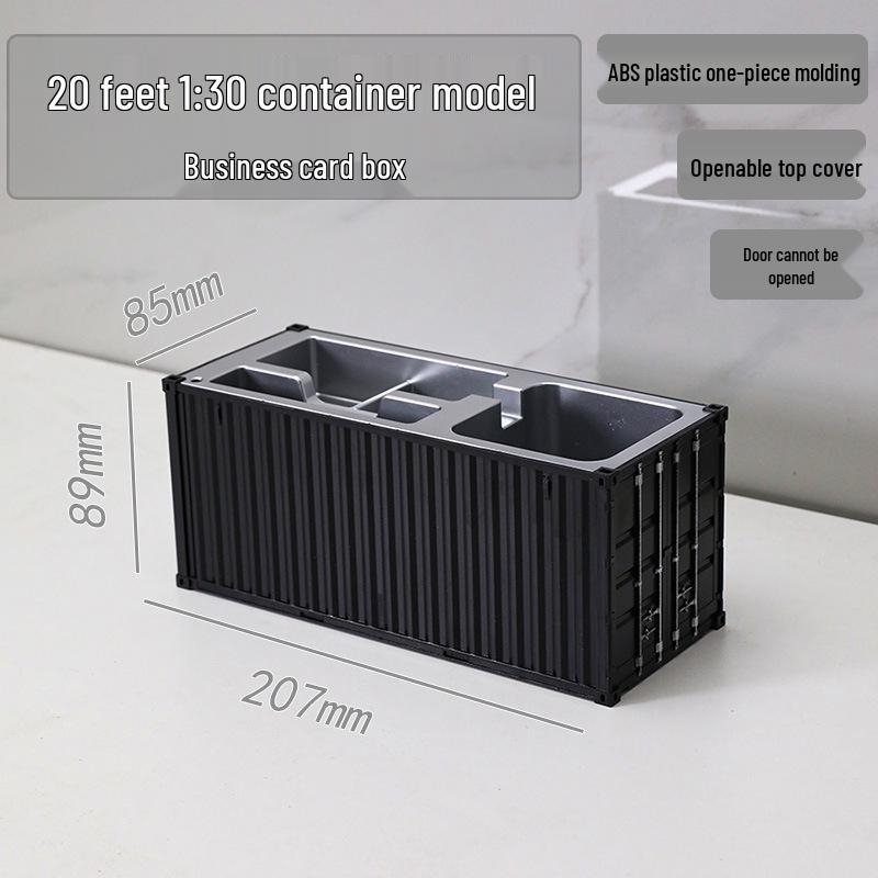 

20ft Container Model Ornament: Pen Holder & Business Card Box - Customizable with Images/Text