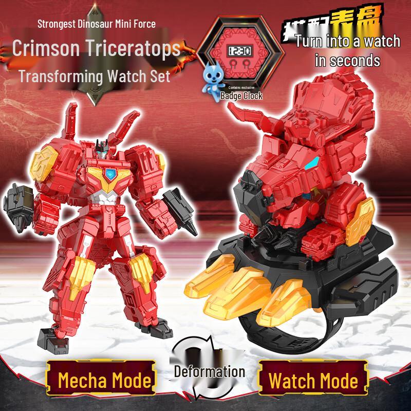 Mini Force X Strongest Dinosaur Transforming Robot Toys