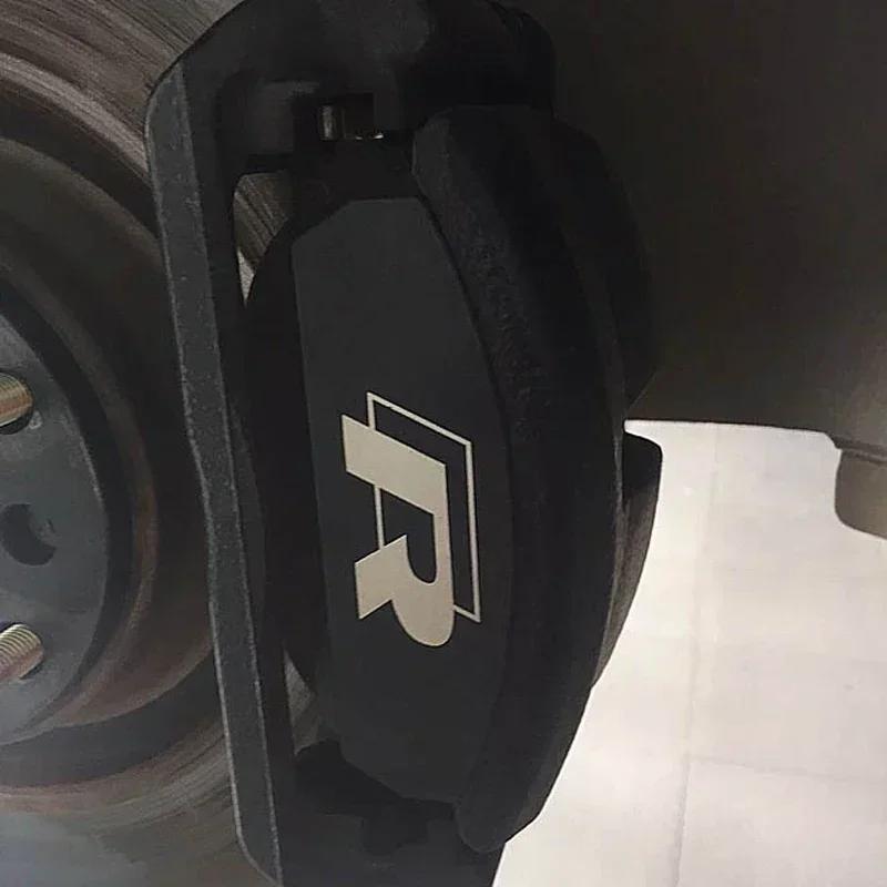 2026 New For VW VOLKSWAGEN 4Pcs Car Caliper Stickers Brake Wheel Hub Decals for Volkswagen VW GTI Rline Polo Golf Passat Tiguan