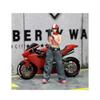 Moreart 164 Miniature Figure & Bike Set, Street Girl Female Model, for Dioramas and Miniature Cars, MO222159 [Used]