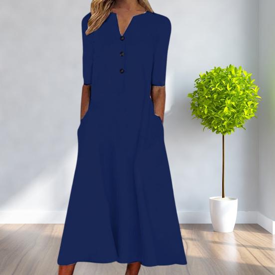 Popular Casual Dress V Neck Anti-pilling Dressing Up