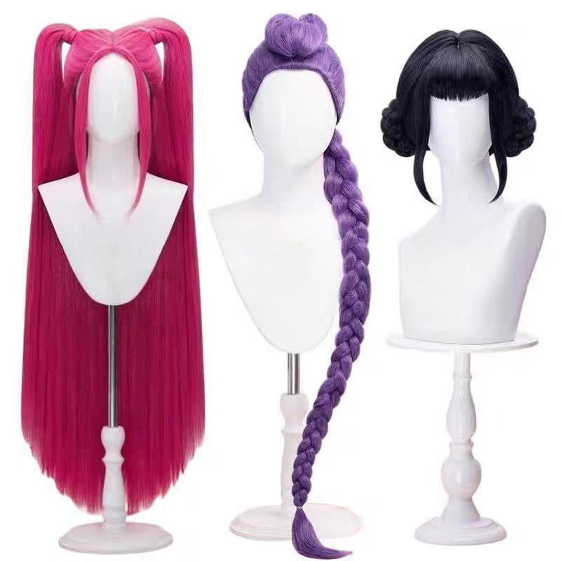 Módne K-pop Čarodejnícki lovci Detské Cosplay Rumi 60cm Parochňa Kostým
