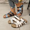 Large Size Summer New Fashion Outer Slippers Women's Flat Bottom Comfortable Casual Cork One-word Drag Lazy Slippers