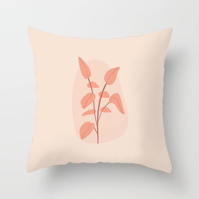 Einfache frische rosa geometrische Mond-Print-Muster Kissenbezug Haus Wohnzimmer Sofa Dekoration Kissen Kissenbezug