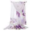 Flower Print Long Wrap Shawl 160*50cm Beach Gauze Scarf Elegant Shawl Silk  for Women