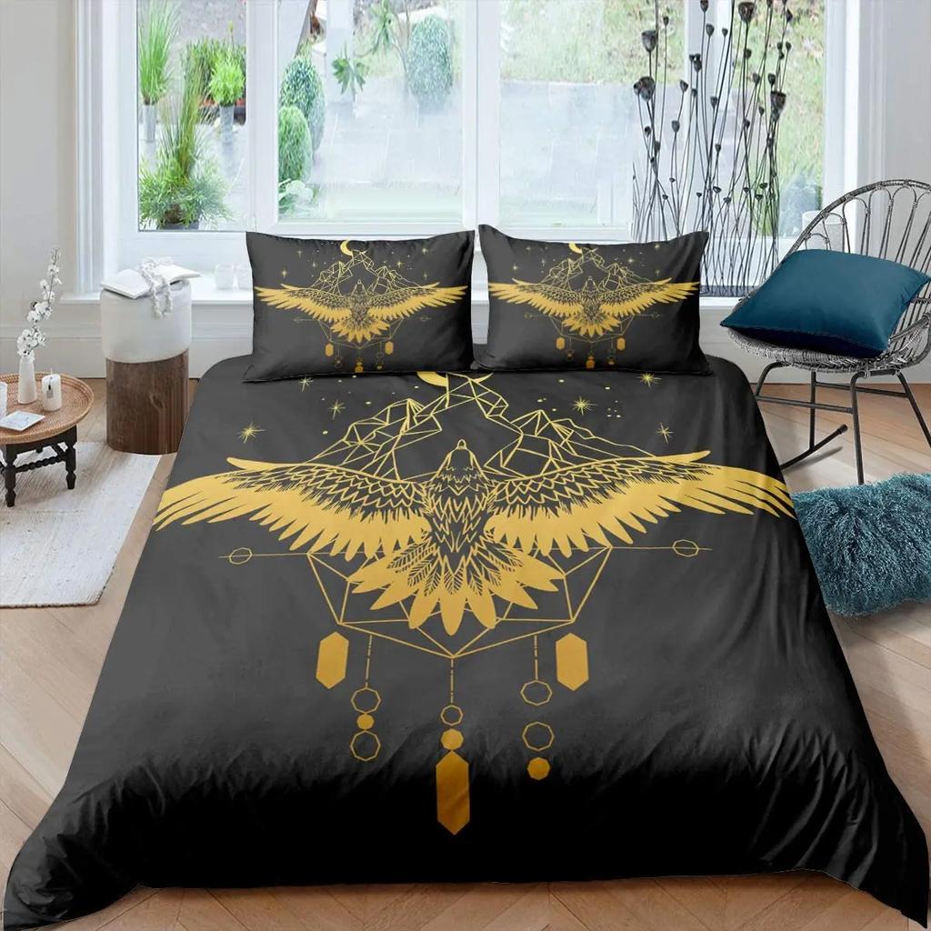 Comforter Eagle Wild Animal Pattern Polyester Comforter King Queen Full Twin Size For Kids Teens Adults Bedding Set