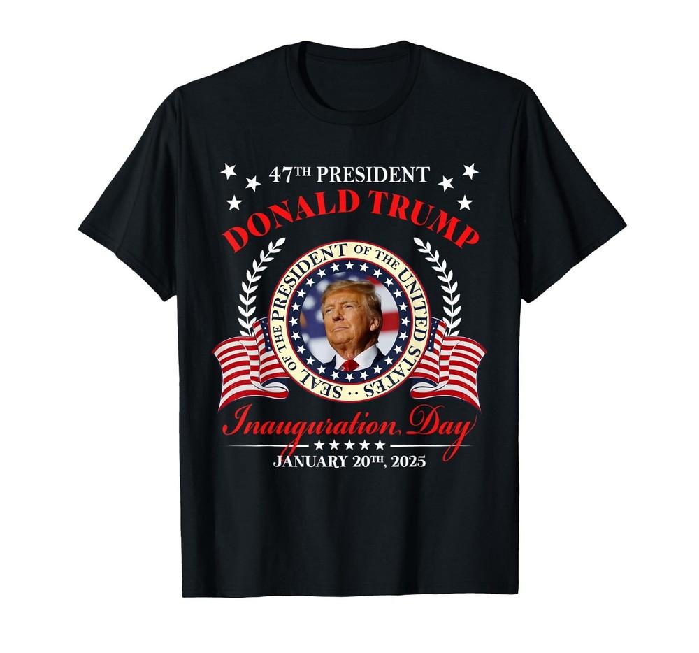 Donald Trump Inauguration Day 2025 USA 47th President 45 47 T-Shirt Unisex T-Shirt XXXXL