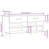 Shoe Bench Gray Sonoma 102x35x55 cm Particleboard
