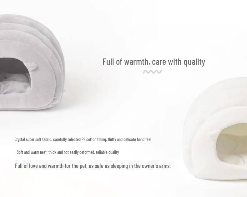 Caterpillar Shaped Cat Nest: Year-Round Cozy Sleeping Bag for Cats.