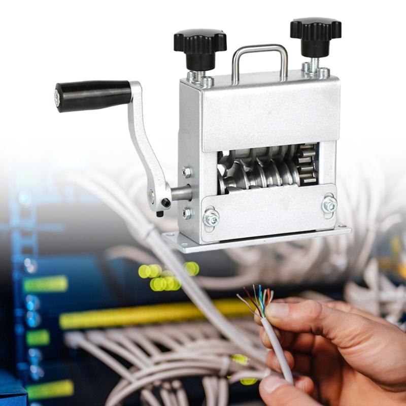 Manual Wire Stripper Machine Drill Power Hand Crank Wire Stripper Tool With 6 Channel and 5 Blade Wire Stripping Tool