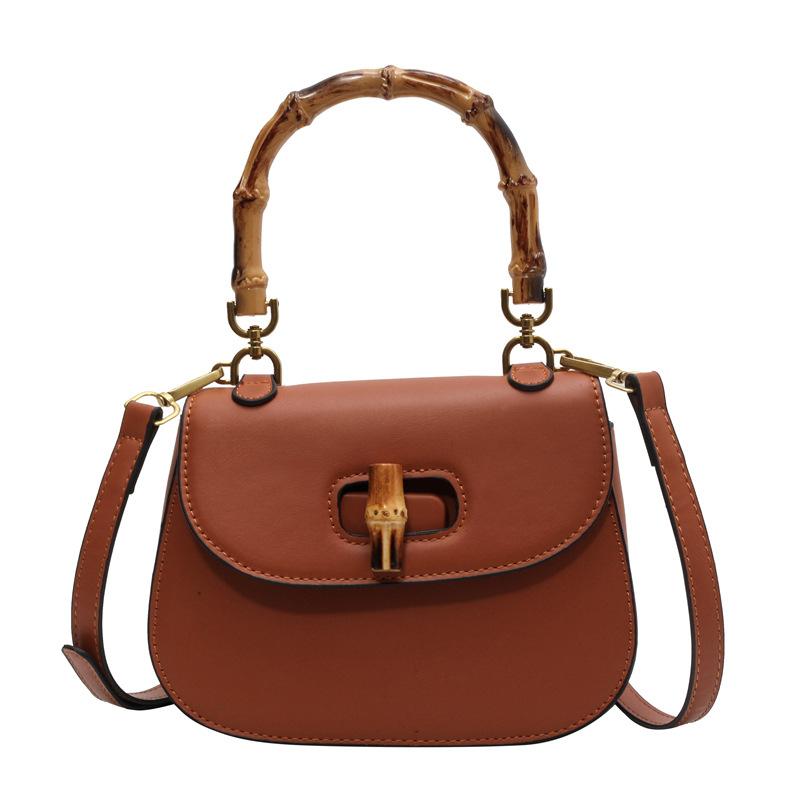 Premium retro saddle bag women's bag new fashion versatile shoulder messenger bag bamboo handbag bag women