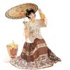 Traditional Chinese Ming Dynasty Style Hanfu Set: Floral Jacquard Square Collar Short Sleeve Jacket Horse Face Skirt Women