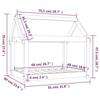 822207 vidaXL Lit pour chien 81x60x70 cm Bois de pin solide
