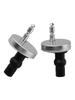 2x Toilet Seat Hinges Stable Stainless Steel + Plastic Top Close Heavy Duty Release Quick Replacement Spare Parts