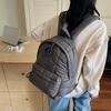Nylon Padded Coat Backpack Solid Color Student Schoolbag Space Cotton Shoulder Bag  Outdoor