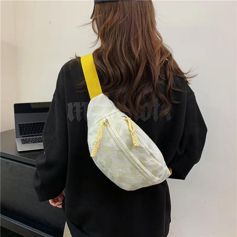 Trendy Korean Casual Commuter Crossbody Waist Bag For Fall 2024 In Cute Soft Colors