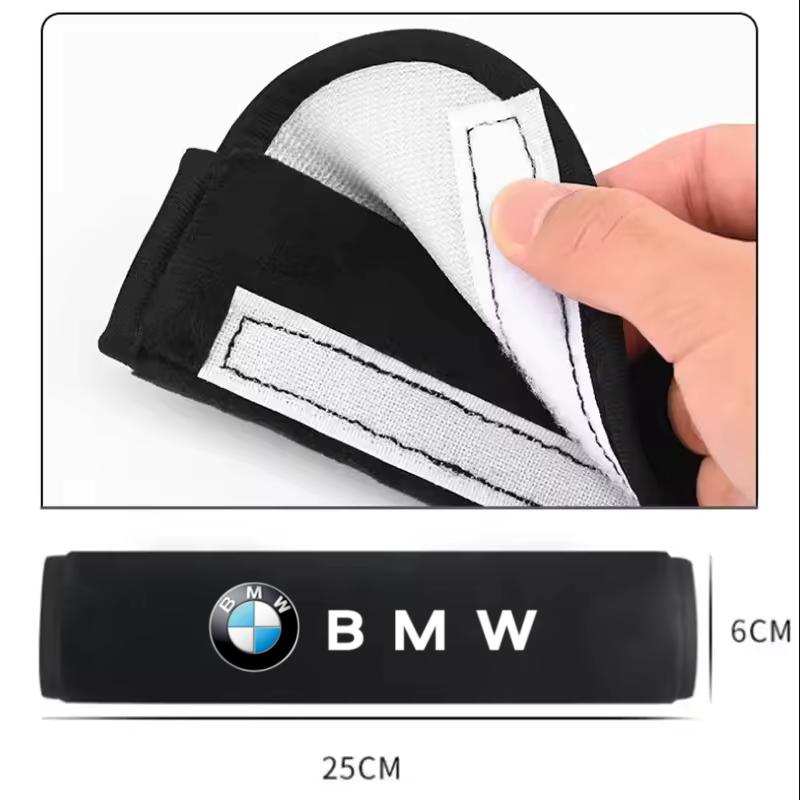 Car Seat Belt Leather Shoulder Protector Safety Belt 2pcs For BMW M 1 2 3 4 5 7 Series X1 X3 X4 X5 X6 X7 F10 F30 E46 E60 KF5
