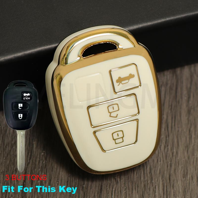 TPU 2/3/4 ButtonsCar Key Cover Case For Toyota Camry Prius Corolla RAV4 Sienna 2014 2015 Shell Fob Protected Holder Accessories