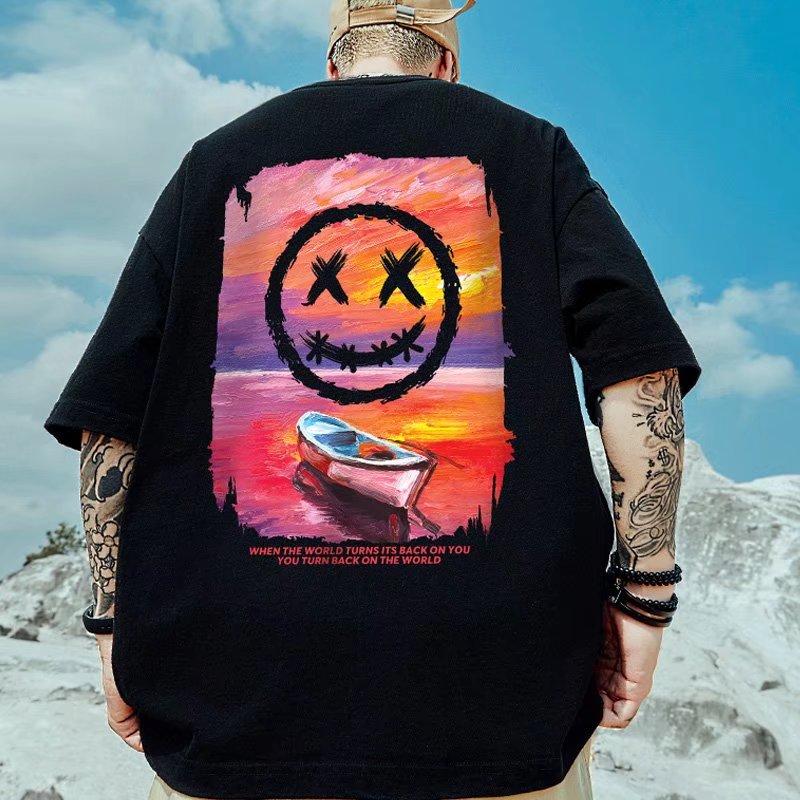 

M-8XL Мужские футболки с коротким рукавом Буква Графический принт Половина рукава Футболки Пуловер Футболка Повседневная футболка Мужская одежда Круглая шея Ретро Топы Для