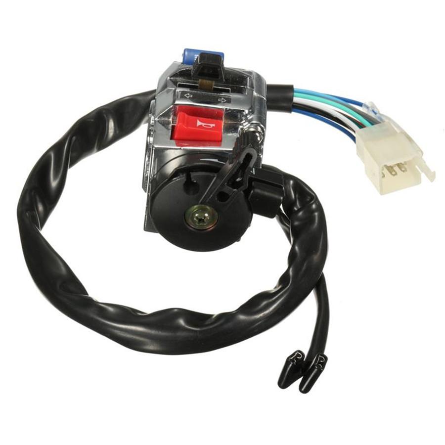 1 Pair Motorcycle 7/8" Handlebar Control Horn Turn Signal Light Switch For Honda