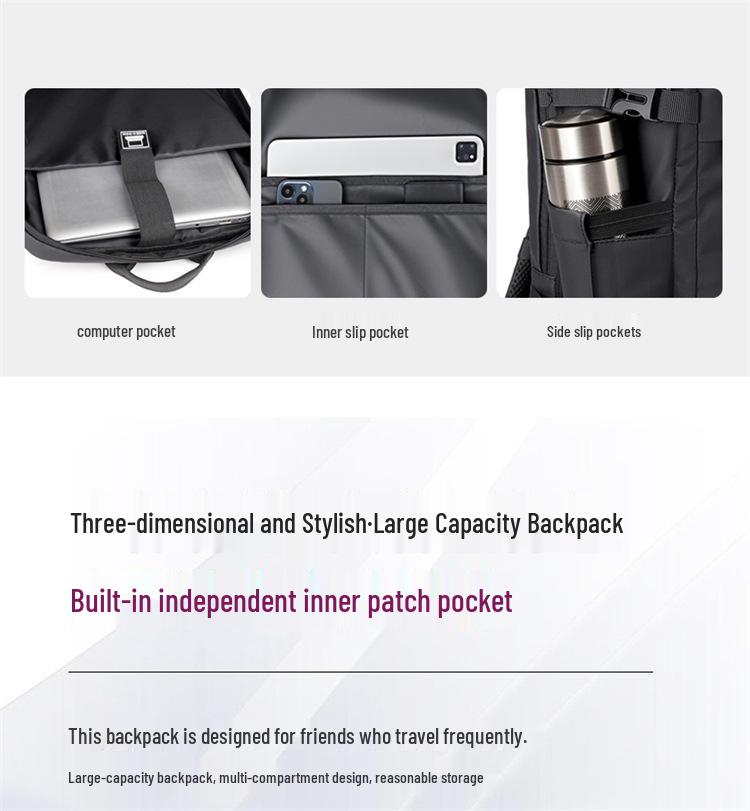 Multifunctional Waterproof Laptop Backpack with USB - Large Capacity Travel and Commute Bag