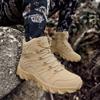 Fashion Outdoor Leather Hiking Shoes Fashion Men's Motorcycle Boots Male Comfortable High Top Walking Shoe All-match Male Basic Boots