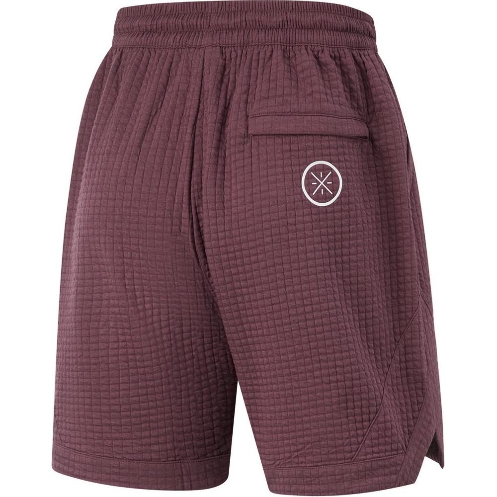 Li Ning Wade Series Comfortable Letter Print Lace-Up Loose Sports Shorts Men Shorts Crimson-Purple AKYU349-5