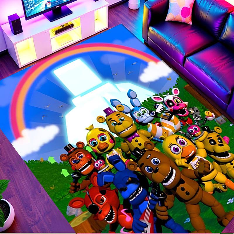 Five Nights at Freddy's Druckteppich, Waschbarer Bodenteppich, Für Eingangsbereich Schlafsaal Waschküche Büro Arbeitszimmer, Heimdekoration Geburtstag Weihnachtsgeschenk