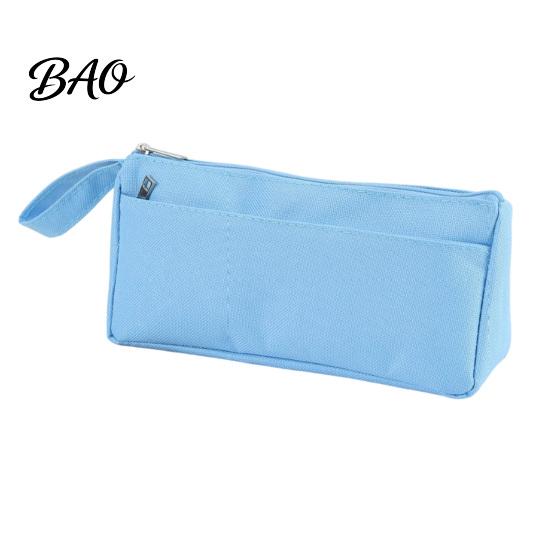 Large Capacity Storage for Rulers Pencil Case with Zipper And Handle, Durable Oxford Solid Color Portable Stationery Organizer School Organizer,