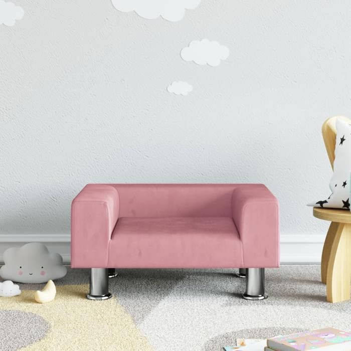 VidaXL Canapé pour enfants rose 50x40x26,5 cm velours, mini canapé, mini canapé-chaise, mini canapé pour enfants, canapé de 3196339