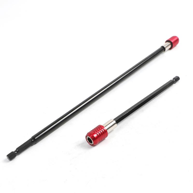 Red Hex Shank 300mm Quick-Release Self-Locking Screwdriver Bit Extension Rod