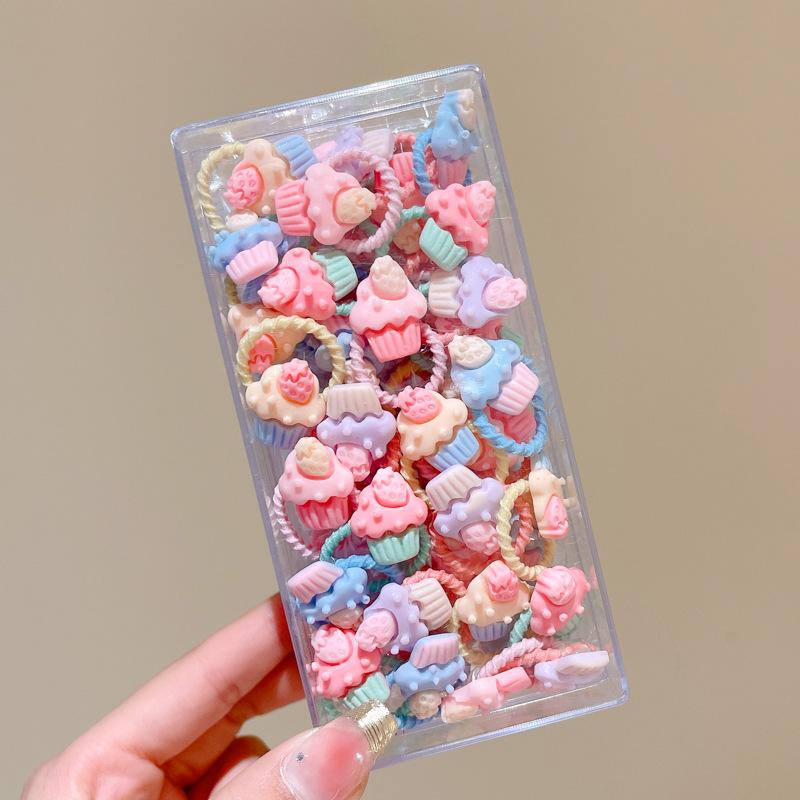 10-30PCS/Set, Cute Cartoon Animals, Hair Bands, Girls, Elastic Rubber Band, Headwear, Hair Accessories