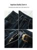 Women's High-End Fleece-Lined Thick Jeans - Autumn/Winter - Loose Straight-Leg, Small Sizes