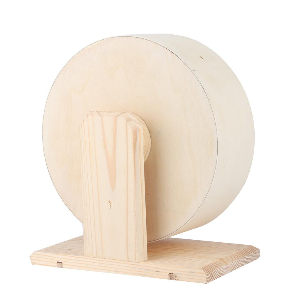 Drewniany Wspornik Ciche Koło do Ćwiczeń dla Zwierząt Domowych Zabawka do Biegania dla Chomika Świnki Morskiej Jeża SzynszyliM