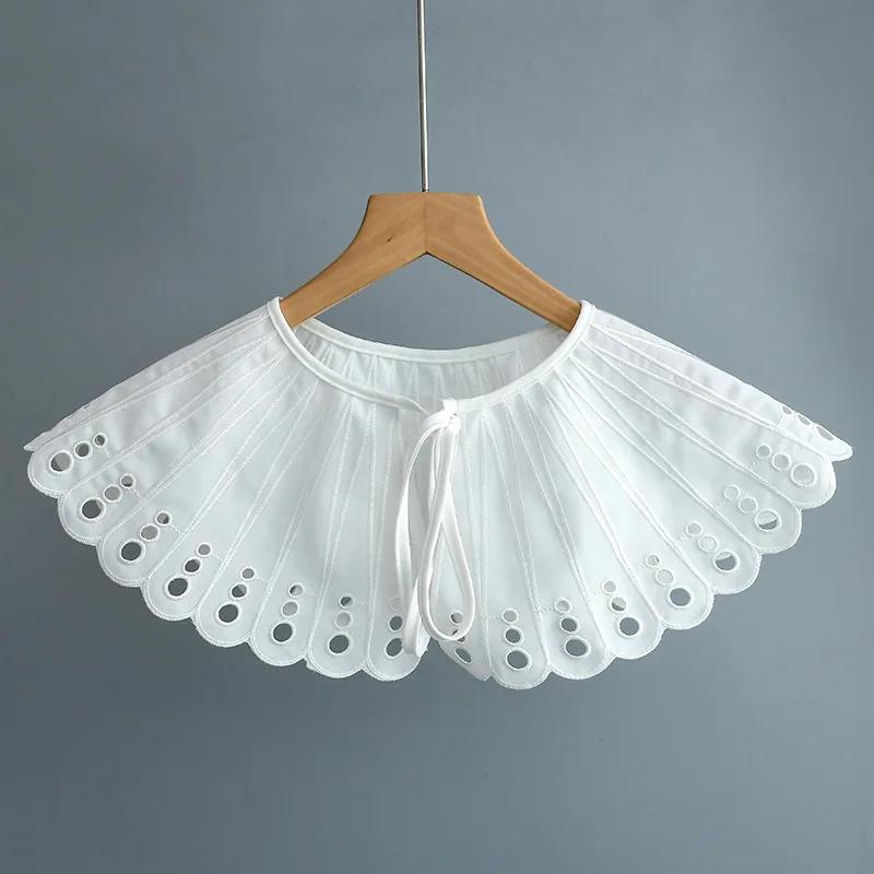 

Женский ажурный фальшивый воротник-шаль, обертывания, ожерелье из цветочного кружева, фальшивый воротник, летнее платье, съемный воротник, шарф, аксессуары