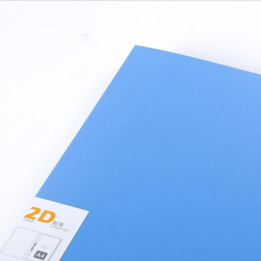 2 Holes Transparent Folder D-shaped Lever Arch File Practical Binder File Folder