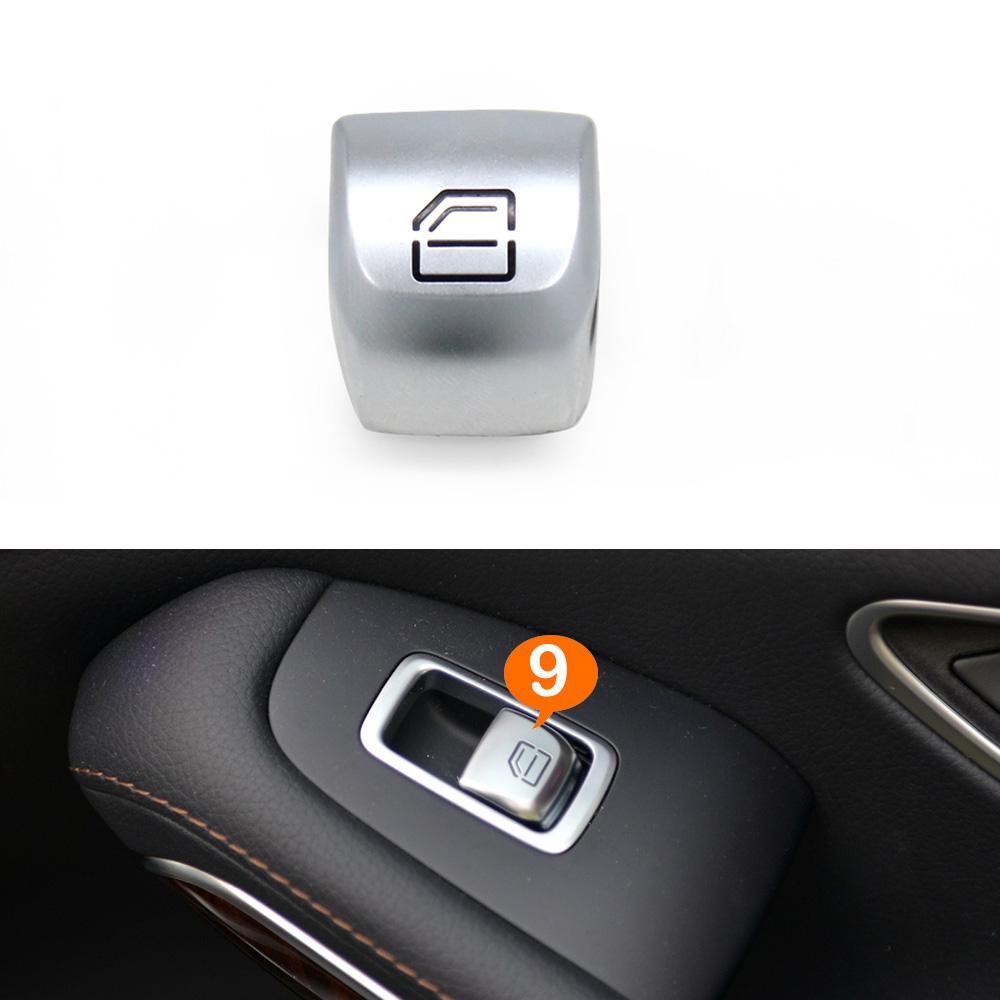 Interior Car Window Lifter Switch Button Cover Cap Replacement For Mercedes Benz S E Class W222 W213 S320 S400 S450 S500