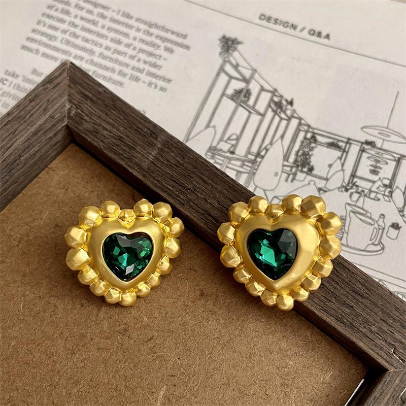 Classic Middle Women Girls Enamel Flower Earrings Ear Clip Vintage Elegant Lady High-end Party Banquet Accessories Jewelry