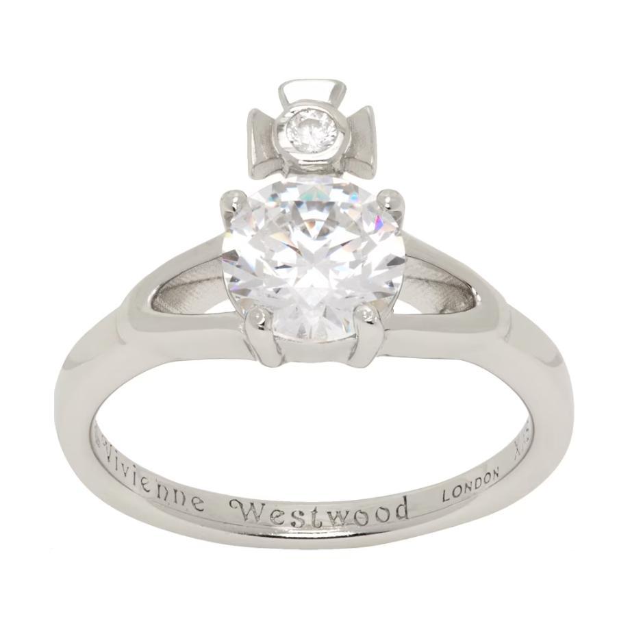 VIVIENNE WESTWOOD Reina Classic Bague Orbitale Galaxie Saturne Bijoux Femme Argent 6404000601P102P102
