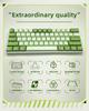 Taiwan Matcha Themed H61 Mini Mechanical Keyboard with Blue Switches, Wired/Wireless, Hot-Swappable, Traditional Chinese Pinyin Layout