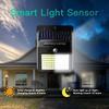 Solar Power Wall Lamp With 140led And Manual Switch For Outdoor Yard Garden Lighting