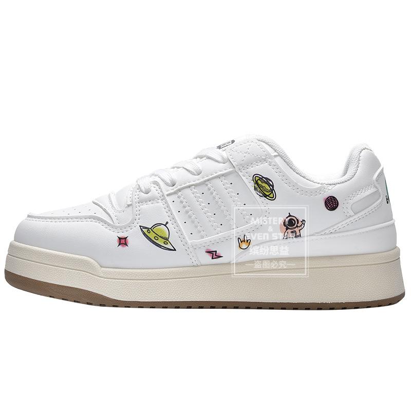 New little white shoes women's versatile platform casual board shoes sports shoes 1384