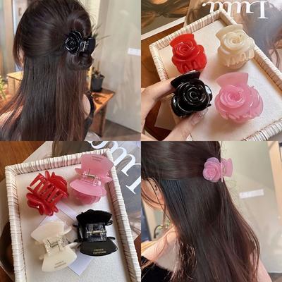 Rose Haarspange Sanft Peeling-frei Haaraccessoires Pferdeschwanz Haarspange Hohe Elastizität Kopfschmuck Haarspangen Geflochtenes Haar